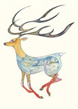 Running Reindeer Card
