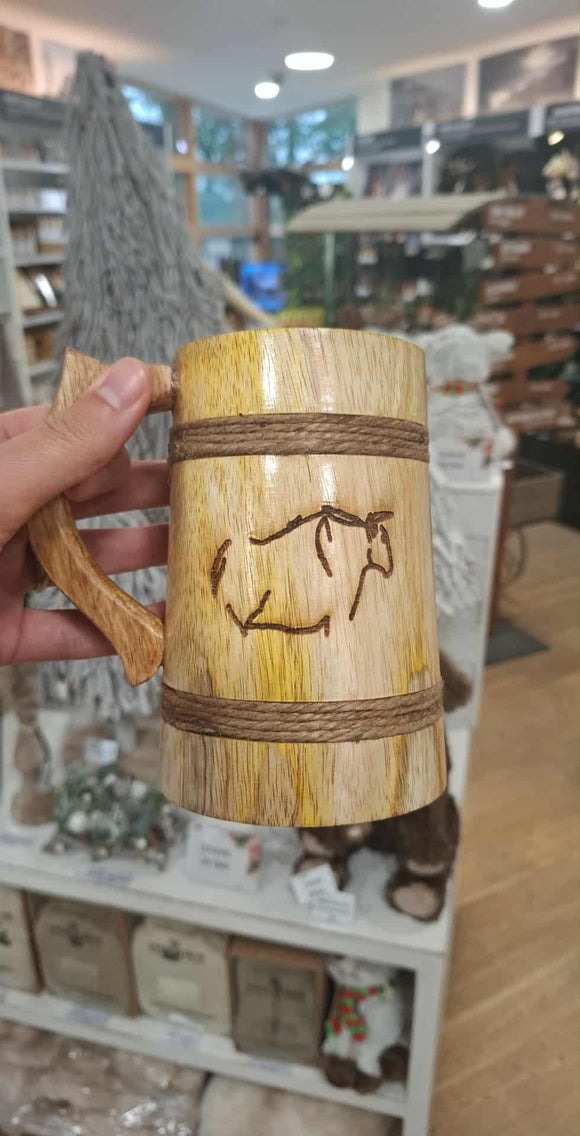Wooden Tankard Bison