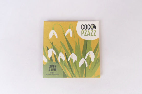 Coco Pzazz Lemon and Lime Vegan Dark Chocolate