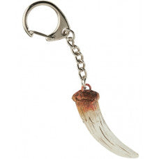 Sabre tooth tiger tooth keyring